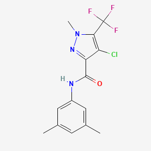 4-chloro-N-(3,5-dimethylphenyl)-1-methyl-5-(trifluoromethyl)-1H-pyrazole-3-carboxamide