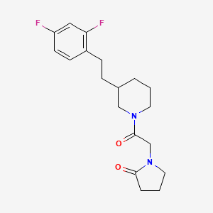 1-(2-{3-[2-(2,4-difluorophenyl)ethyl]-1-piperidinyl}-2-oxoethyl)-2-pyrrolidinone