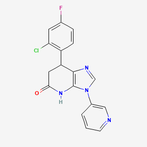 molecular formula C17H12ClFN4O B4498416 7-(2-chloro-4-fluorophenyl)-3-(3-pyridinyl)-3,4,6,7-tetrahydro-5H-imidazo[4,5-b]pyridin-5-one 