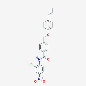 molecular formula C23H21ClN2O4 B449842 N-(2-chloro-4-nitrophenyl)-4-[(4-propylphenoxy)methyl]benzamide 