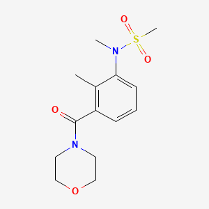 N-methyl-N-[2-methyl-3-(morpholine-4-carbonyl)phenyl]methanesulfonamide