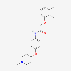 molecular formula C22H28N2O3 B4498440 2-(2,3-dimethylphenoxy)-N-{4-[(1-methyl-4-piperidinyl)oxy]phenyl}acetamide 