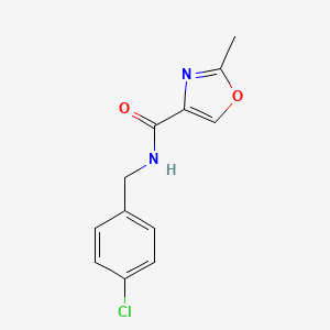 N-[(4-chlorophenyl)methyl]-2-methyl-1,3-oxazole-4-carboxamide