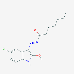 N'-(5-chloro-2-oxo-1,2-dihydro-3H-indol-3-ylidene)heptanohydrazide