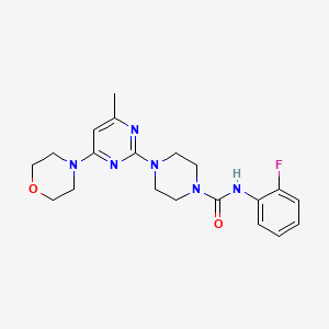 N-(2-fluorophenyl)-4-[4-methyl-6-(4-morpholinyl)-2-pyrimidinyl]-1-piperazinecarboxamide