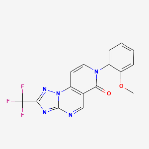 molecular formula C16H10F3N5O2 B4498470 7-(2-methoxyphenyl)-2-(trifluoromethyl)pyrido[3,4-e][1,2,4]triazolo[1,5-a]pyrimidin-6(7H)-one 