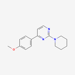 molecular formula C16H19N3O B4498491 4-(4-Methoxyphenyl)-2-(piperidin-1-yl)pyrimidine 