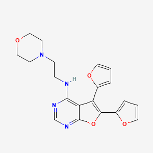 5,6-di-2-furyl-N-[2-(4-morpholinyl)ethyl]furo[2,3-d]pyrimidin-4-amine