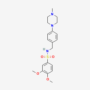 3,4-DIMETHOXY-N-{[4-(4-METHYLPIPERAZIN-1-YL)PHENYL]METHYL}BENZENE-1-SULFONAMIDE