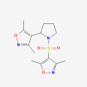 4-{1-[(3,5-Dimethyl-1,2-oxazol-4-YL)sulfonyl]pyrrolidin-2-YL}-3,5-dimethyl-1,2-oxazole