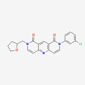 molecular formula C22H18ClN3O3 B4498562 2-(3-chlorophenyl)-8-(tetrahydrofuran-2-ylmethyl)pyrido[4,3-b][1,6]naphthyridine-1,9(2H,8H)-dione 