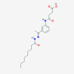 4-[3-(N-nonanoylethanehydrazonoyl)anilino]-4-oxobutanoic acid