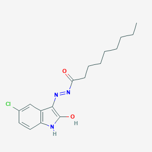 molecular formula C17H22ClN3O2 B449862 N'-(5-chloro-2-oxo-1,2-dihydro-3H-indol-3-ylidene)nonanohydrazide 
