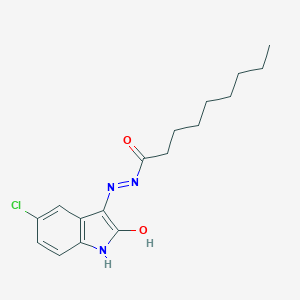 N'-(5-chloro-2-oxo-1,2-dihydro-3H-indol-3-ylidene)nonanohydrazide