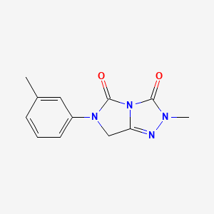 molecular formula C12H12N4O2 B4498639 2-methyl-6-(3-methylphenyl)-6,7-dihydro-3H-imidazo[5,1-c][1,2,4]triazole-3,5(2H)-dione 