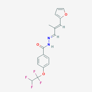 N'-[3-(2-furyl)-2-methyl-2-propenylidene]-4-(1,1,2,2-tetrafluoroethoxy)benzohydrazide