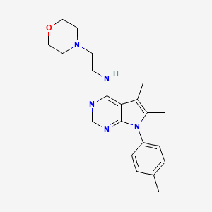 N-[5,6-DIMETHYL-7-(4-METHYLPHENYL)-7H-PYRROLO[2,3-D]PYRIMIDIN-4-YL]-N-(2-MORPHOLINOETHYL)AMINE