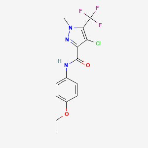 4-chloro-N-(4-ethoxyphenyl)-1-methyl-5-(trifluoromethyl)-1H-pyrazole-3-carboxamide