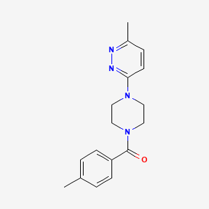 molecular formula C17H20N4O B4498677 3-methyl-6-[4-(4-methylbenzoyl)-1-piperazinyl]pyridazine 