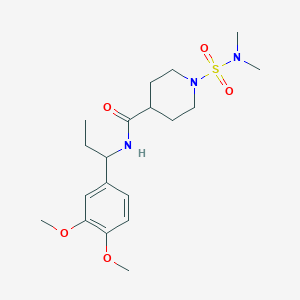 N-[1-(3,4-dimethoxyphenyl)propyl]-1-(dimethylsulfamoyl)piperidine-4-carboxamide