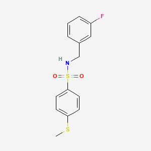 N-[(3-FLUOROPHENYL)METHYL]-4-(METHYLSULFANYL)BENZENE-1-SULFONAMIDE