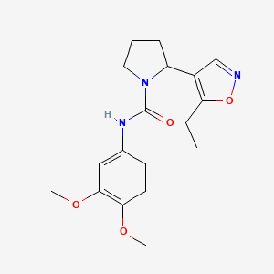 N-(3,4-dimethoxyphenyl)-2-(5-ethyl-3-methyl-1,2-oxazol-4-yl)pyrrolidine-1-carboxamide