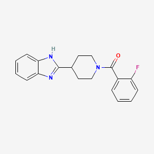 molecular formula C19H18FN3O B4498720 2-[1-(2-Fluorobenzoyl)piperidin-4-YL]-1H-1,3-benzodiazole 