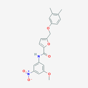 molecular formula C21H20N2O6 B449875 5-[(3,4-dimethylphenoxy)methyl]-N-(3-methoxy-5-nitrophenyl)furan-2-carboxamide 