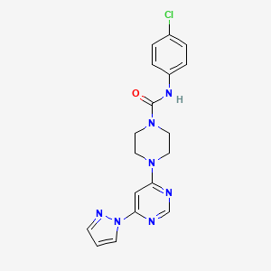 N-(4-chlorophenyl)-4-[6-(1H-pyrazol-1-yl)-4-pyrimidinyl]-1-piperazinecarboxamide