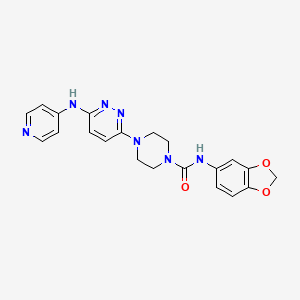 N-1,3-benzodioxol-5-yl-4-[6-(4-pyridinylamino)-3-pyridazinyl]-1-piperazinecarboxamide