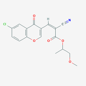 2-methoxy-1-methylethyl 3-(6-chloro-4-oxo-4H-chromen-3-yl)-2-cyanoacrylate