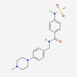 4-[methyl(methylsulfonyl)amino]-N-[4-(4-methyl-1-piperazinyl)benzyl]benzamide