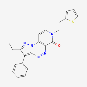 2-ethyl-3-phenyl-7-[2-(2-thienyl)ethyl]pyrazolo[5,1-c]pyrido[4,3-e][1,2,4]triazin-6(7H)-one