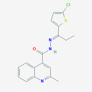 N'-[1-(5-chloro-2-thienyl)propylidene]-2-methyl-4-quinolinecarbohydrazide