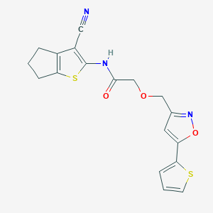 N-(3-cyano-5,6-dihydro-4H-cyclopenta[b]thien-2-yl)-2-{[5-(2-thienyl)-3-isoxazolyl]methoxy}acetamide