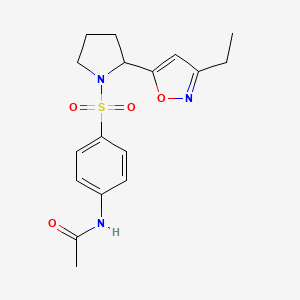 N-(4-{[2-(3-ethyl-5-isoxazolyl)-1-pyrrolidinyl]sulfonyl}phenyl)acetamide