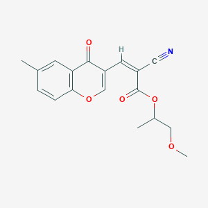 2-methoxy-1-methylethyl 2-cyano-3-(6-methyl-4-oxo-4H-chromen-3-yl)acrylate