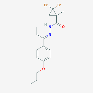 molecular formula C17H22Br2N2O2 B449885 2,2-dibromo-1-methyl-N'-[1-(4-propoxyphenyl)propylidene]cyclopropanecarbohydrazide 