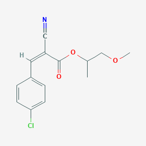 molecular formula C14H14ClNO3 B449886 2-Methoxy-1-methylethyl 3-(4-chlorophenyl)-2-cyanoacrylate 