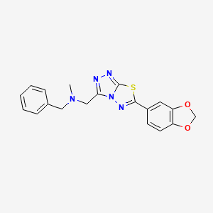 1-[6-(1,3-benzodioxol-5-yl)[1,2,4]triazolo[3,4-b][1,3,4]thiadiazol-3-yl]-N-benzyl-N-methylmethanamine