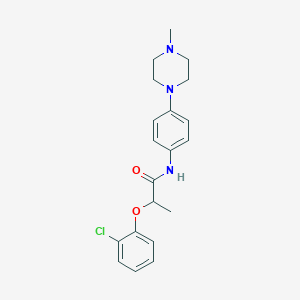 molecular formula C20H24ClN3O2 B4498865 2-(2-chlorophenoxy)-N-[4-(4-methyl-1-piperazinyl)phenyl]propanamide 