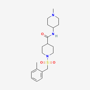 1-[(2-methylbenzyl)sulfonyl]-N-(1-methyl-4-piperidinyl)-4-piperidinecarboxamide