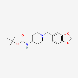 molecular formula C18H26N2O4 B4498899 tert-butyl [1-(1,3-benzodioxol-5-ylmethyl)-4-piperidinyl]carbamate 