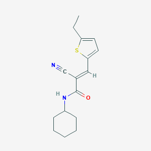 molecular formula C16H20N2OS B449890 2-cyano-N-cyclohexyl-3-(5-ethyl-2-thienyl)acrylamide 