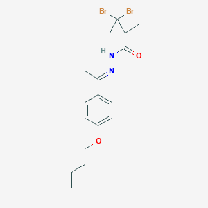 2,2-dibromo-N'-[1-(4-butoxyphenyl)propylidene]-1-methylcyclopropanecarbohydrazide
