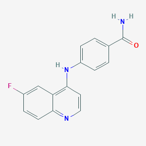 4-[(6-Fluoroquinolin-4-yl)amino]benzamide