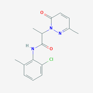 molecular formula C15H16ClN3O2 B4498929 N-(2-chloro-6-methylphenyl)-2-(3-methyl-6-oxo-1(6H)-pyridazinyl)propanamide 