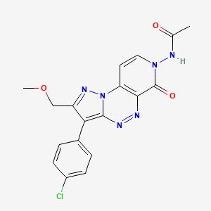 N-[3-(4-chlorophenyl)-2-(methoxymethyl)-6-oxopyrazolo[5,1-c]pyrido[4,3-e][1,2,4]triazin-7(6H)-yl]acetamide