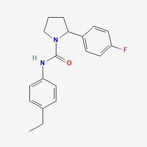 molecular formula C19H21FN2O B4498949 N-(4-ethylphenyl)-2-(4-fluorophenyl)-1-pyrrolidinecarboxamide 