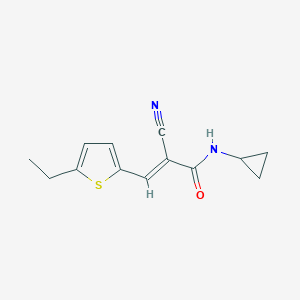 molecular formula C13H14N2OS B449896 2-cyano-N-cyclopropyl-3-(5-ethyl-2-thienyl)acrylamide 